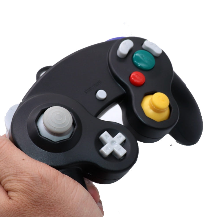 2PCS Single Controller Spot Controller Vibrator Wired Game pour Nintendo NGC / Wii. Couleur du produit: Noir