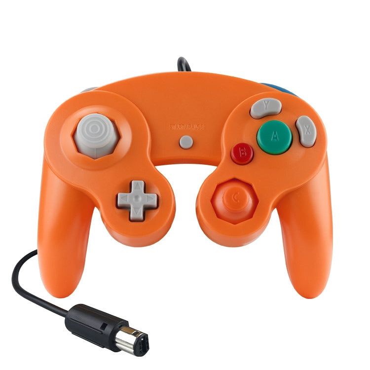 2PCS Single Wired Game Controller Point Vibrator Controller For Nintendo NGC / Wii Product Color: Orange