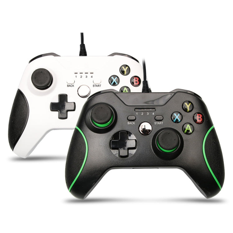 Manette de jeu filaire compatible avec manette PC pour Xbox One (noir)