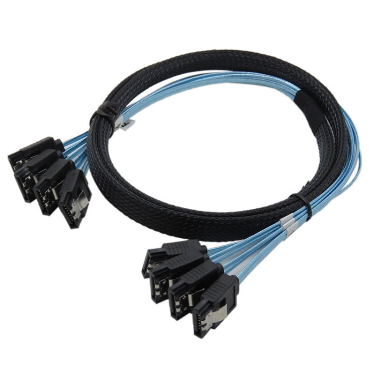 Mini SA SA SATA Data Cable with Braided Net Hard Drive Enclosure Hard Drive Cable Specification: 4SATA-0.5M