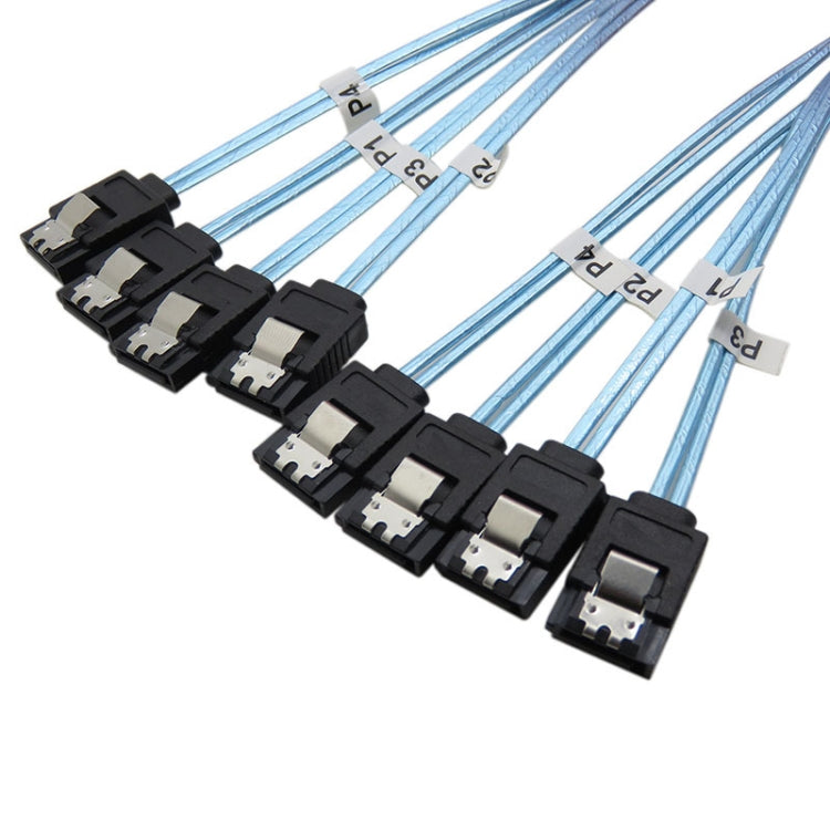 Mini Cable de datos de SA SA SATA con caja de Disco Duro de neta trenzada Cable de Disco Duro Especificación: 4SATA-0.5M