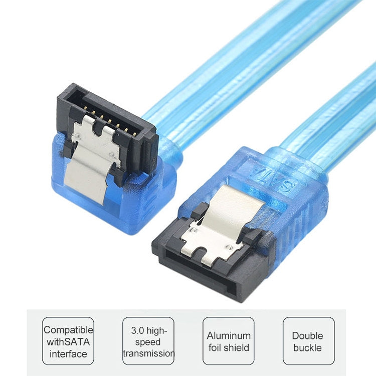 Mini SA SA SATA Data Cable with Braided Computer Case Box Hard Drive Cable Specification: Straight Female to Female Elbow -0.5m
