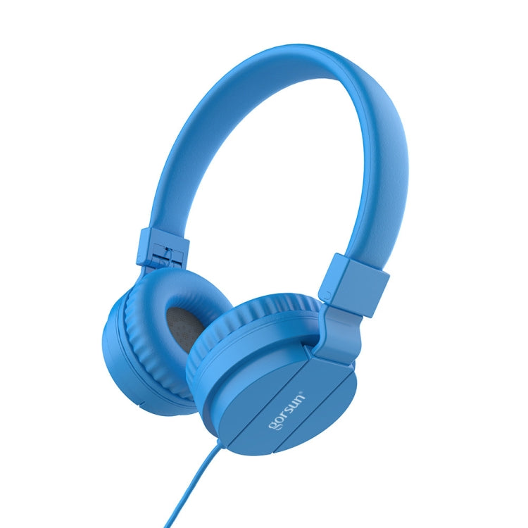 Gorsun GS-778 Mobile Phone Music Headphones Wired Laptop Headphones for Children (Blue)