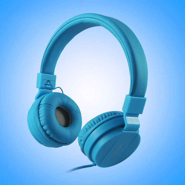 Gorsun GS-778 Mobile Phone Music Headphones Wired Laptop Headphones for Children (Blue)
