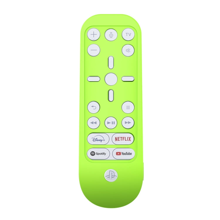 2 PCS Remote Control Silicone Protective Cover is suitable For PS5 Media Remote Controller (Luminous Green)
