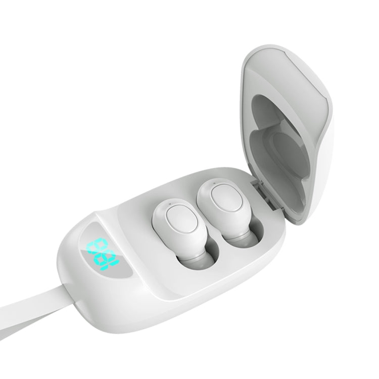 Bluetooth Headphones LB-60 TWS In-ear Digital Reduction Sport Wireless Headphones (White)