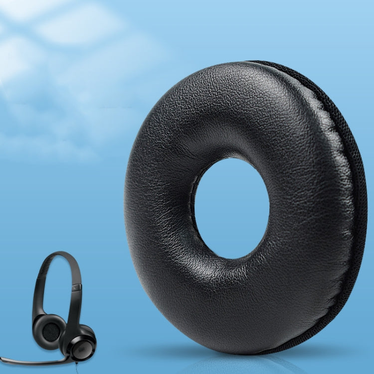 Sponge Headphone Tips 2 PCS Earmuffs for Logitech H390 (Black)