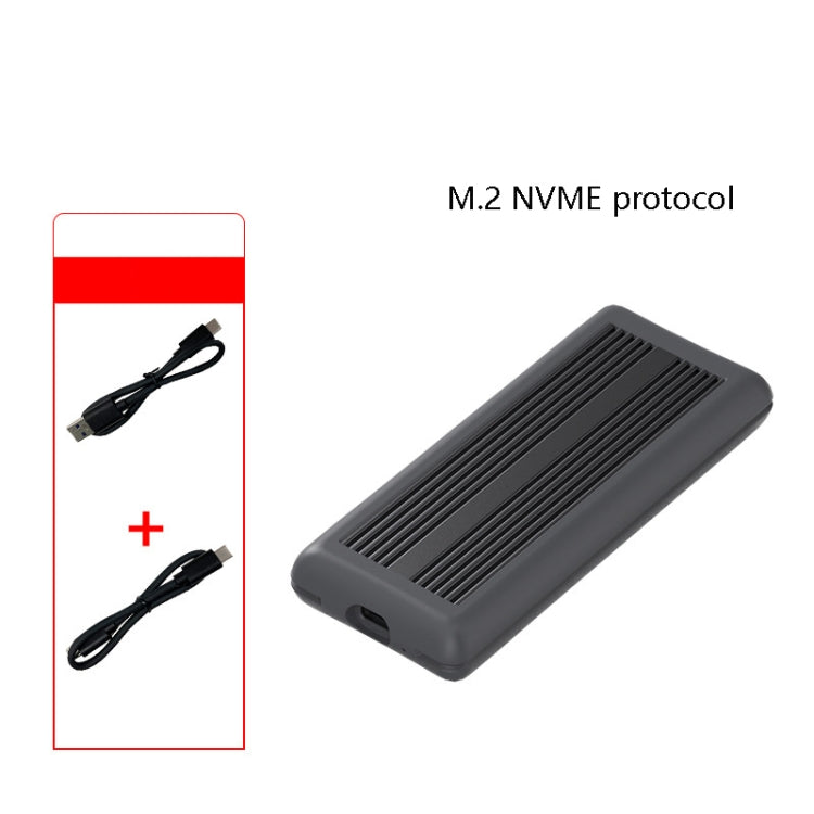 Style de boîtier de disque dur mobile SSD M.2 NVME / NGFF State Drive Troll Type-C3.1 : câble NVME double