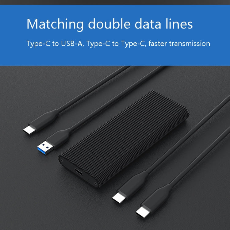 M.2 NVME/SATA Mobile Hard Disk TROW TYPE-C USB3.1 GEN2 Transport Solid State Drive Enclosure Style: NGFF Double Cable