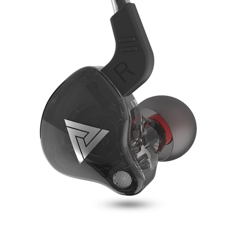 QKZ AK6 2 PCS In-Ear 3.5mm Wired Subwoofer Sports Headphones (AK6-BLACK)