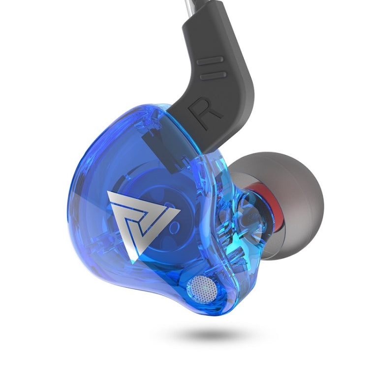 QKZ AK6 2 PCS In-Ear 3.5mm Subwoofer Wired Sports Headphones (AK6-BLUE)