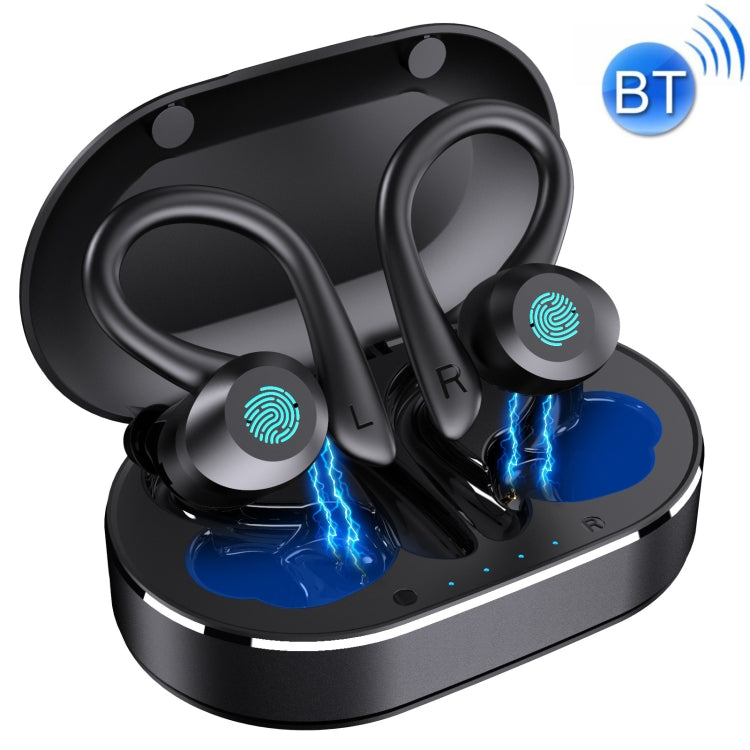 YYK-ANC Noise Canceling Bluetooth 5.1 TWS Touch Mini Ear-mounted Headphones (Black)