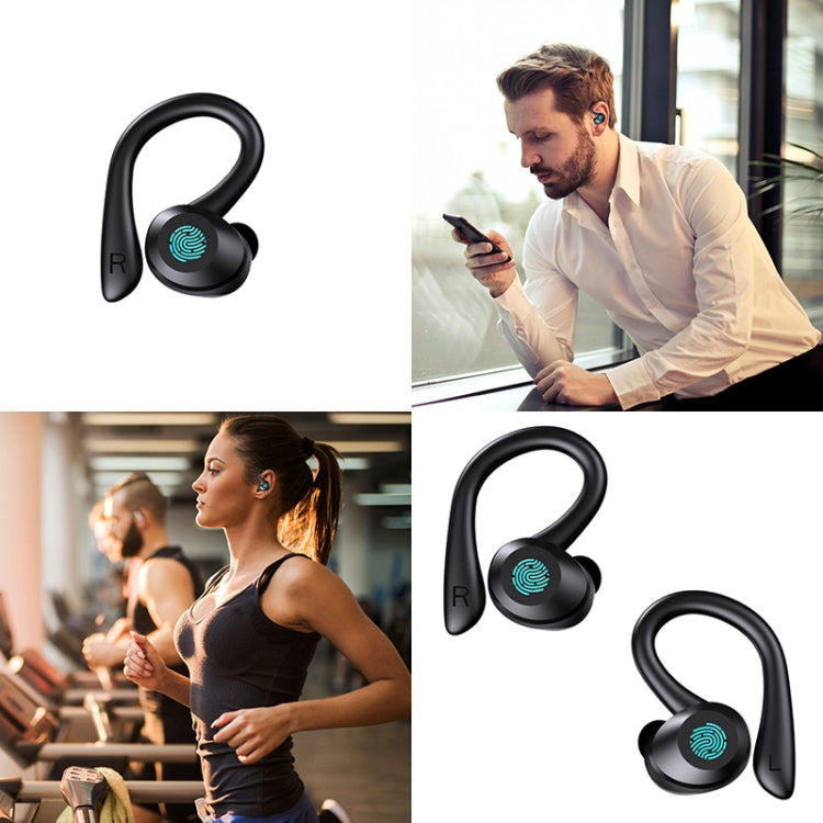 YYK-ANC Noise Canceling Bluetooth 5.1 TWS Touch Mini Ear-mounted Headphones (Black)