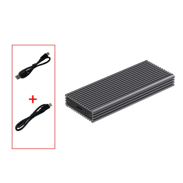 M.2 NVME/NGFF Mobile Hard Drive Enclosure Type-C3.1 External Solid State Drive Notebook Style: M280G NGFF Dual Cable