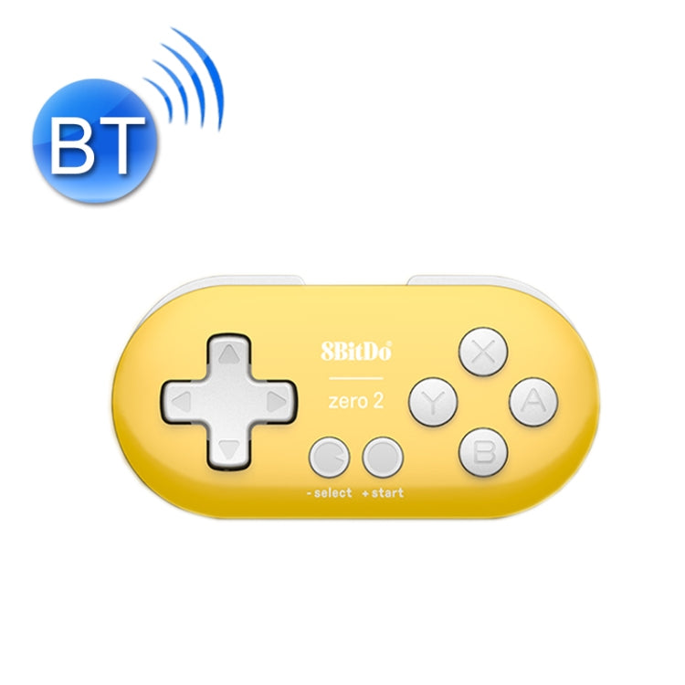 Poignée Bluetooth sans fil Mini 8 Bitdo Zero2 pour Switch/Windows/Android/MacOS/Steam/Respeberr (jaune)