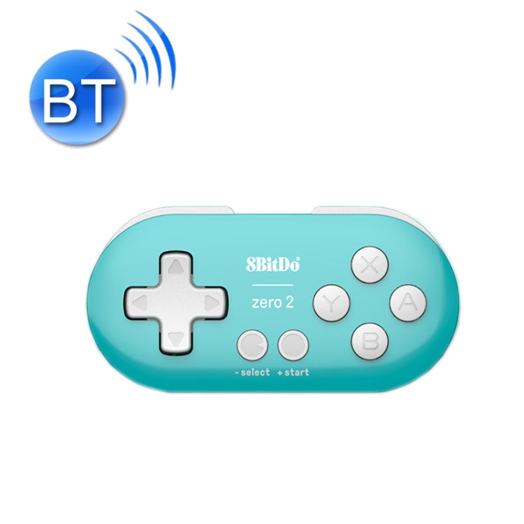 8Bitdo Zero2 Mini poignée sans fil Bluetooth sans fil pour Switch/Windows/Android/MacOS/Steam/Respeberr (vert bleu vert)
