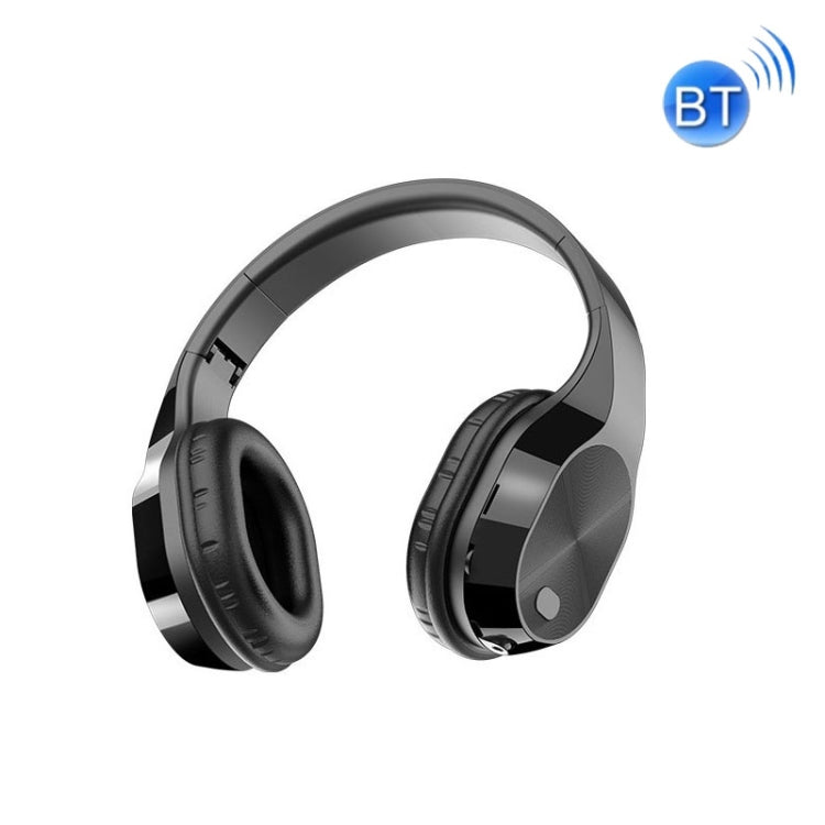 YW-T5 Wireless Bluetooth Headphones Foldable Telescopic Headphones (Black + Black)