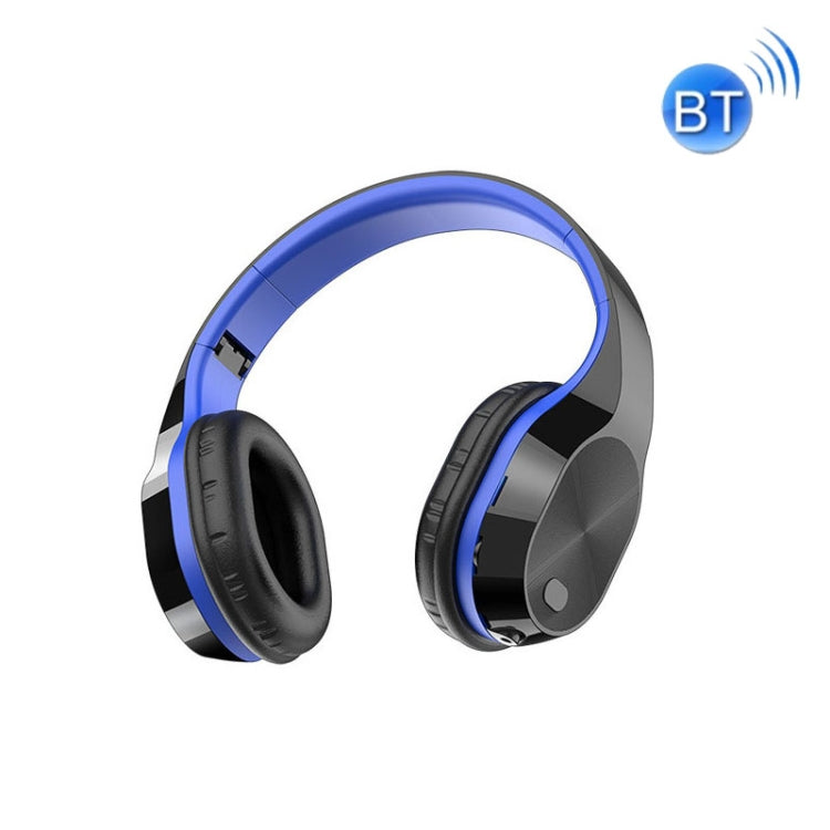 Casque télescopique sans fil Bluetooth YW-T5 (noir + bleu)