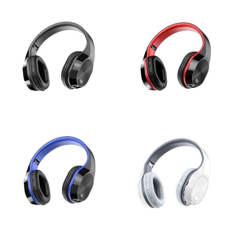 YW-T5 Wireless Bluetooth Telescopic Headphones (Black + Blue)