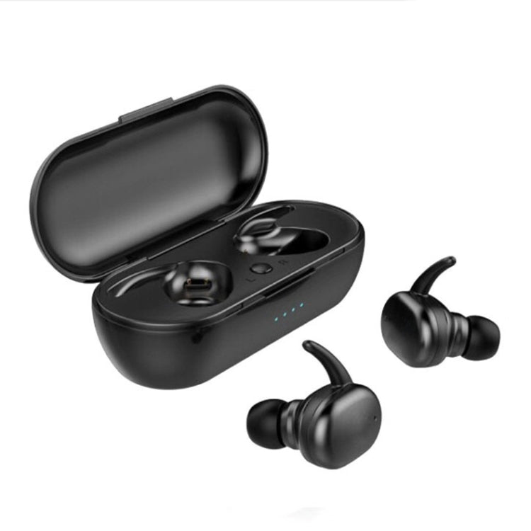 Y30 Wireless Bluetooth 5.0 Headphones In-Ear Mini Earphone Color: Black