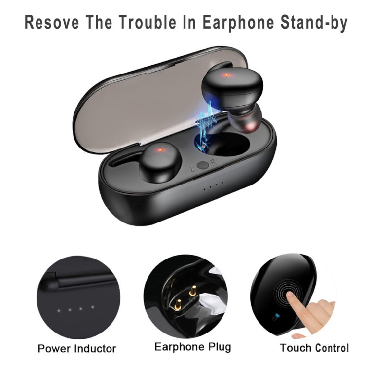 Y30 Casque sans fil Bluetooth 5.0 Mini écouteur intra-auriculaire Couleur: Affichage numérique Noir