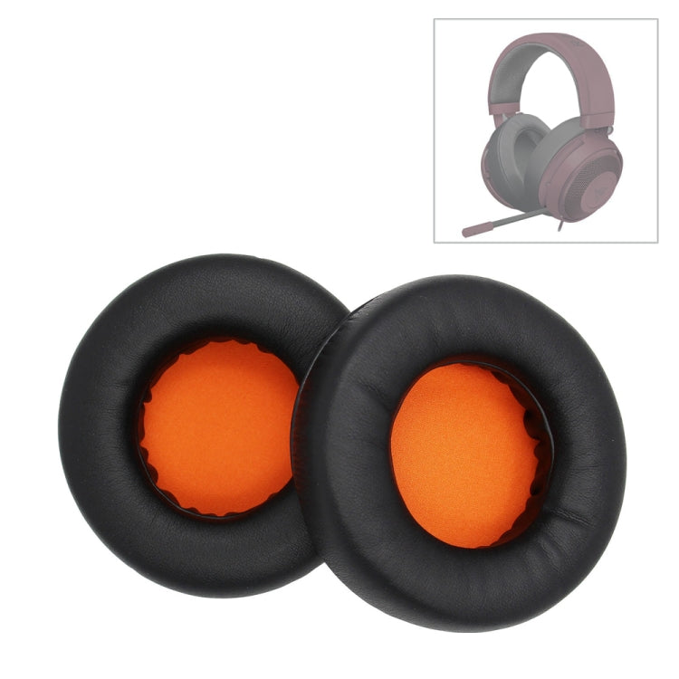 Thick Earbuds Set 90mm Earmuffs for Kraken 7.1 V2 Pro (Orange)