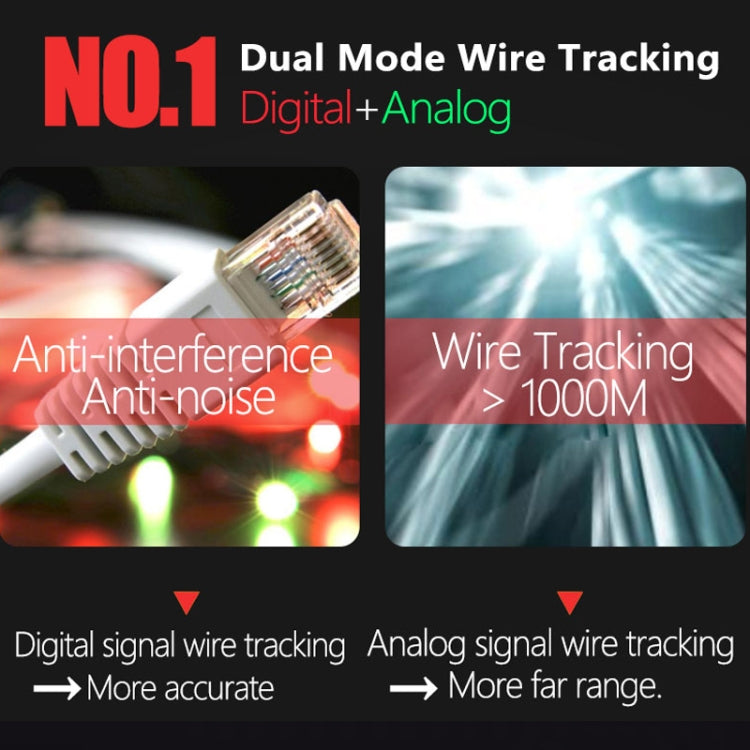 Bside FWT82 Analógico y Digital Dual-Modo Anti-Interference Línea inteligente Finder Red Tracker