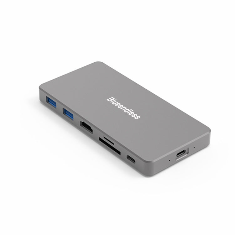 BluenDlessless Mobile Duter Disk Dock Type-C vers HDMI USB3.1 Drive State Solid Style: 7-IN-1 (Support M.2 NVME)