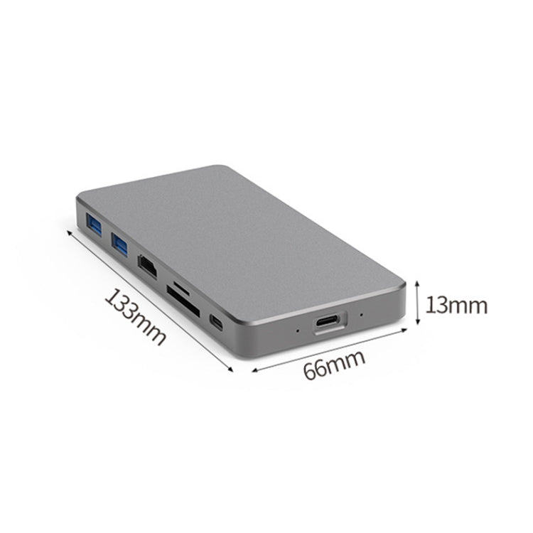 BluenDlessless Mobile Duter Disk Dock Type-C vers HDMI USB3.1 Drive State Solid Style: 7-IN-1 (Support M.2 NVME)