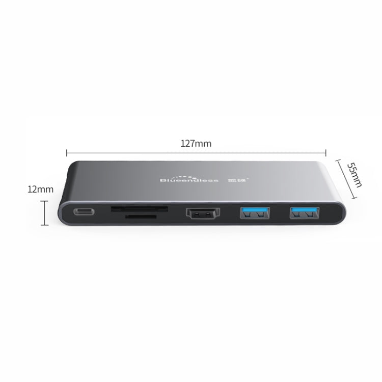 AzulnDlessless Mobile Discal Detal Dock Type-C a HDMI USB3.1 Drive State Solid Estilo: 6-IN-1 (Soporte M.2 NGFF)