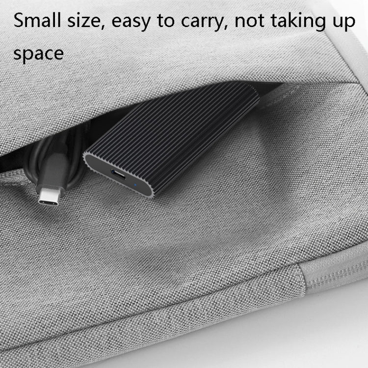 BluenDless M3T MSATA Hard Drive Enclosure Mobile Type-C USB3.1 Transfer Solid Hard Drive Notebook (Black)