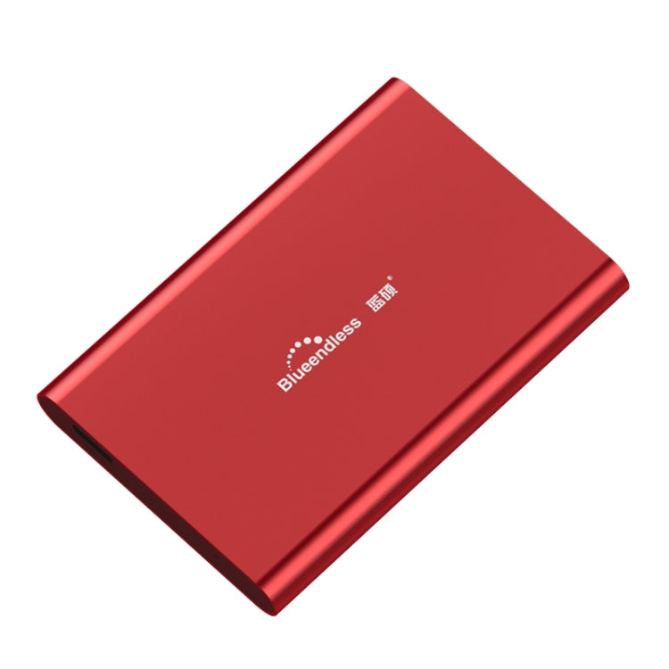 Disque dur externe mobile à transmission haute vitesse USB3.0 de 2,5 pouces sans capacité bleue peu exigeante: 1 To (rouge)