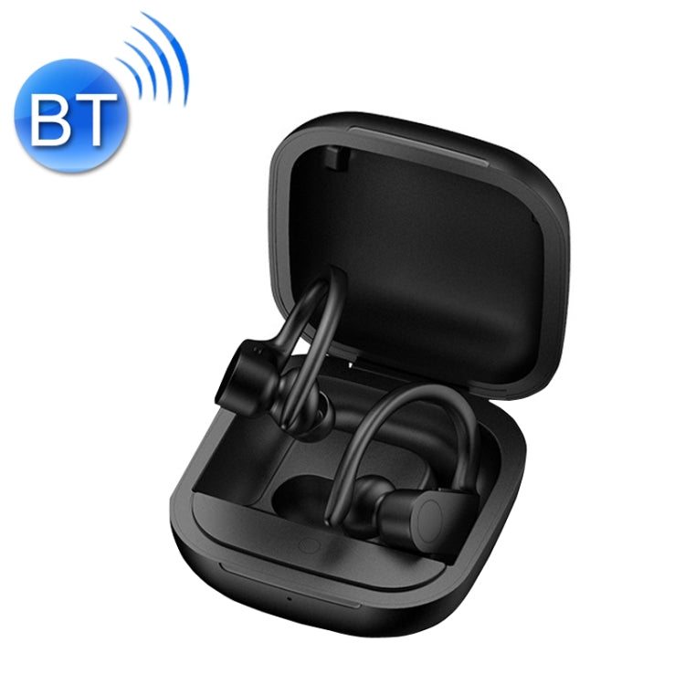 W-04 Earpiral Montado a la Oreja TWS Inalámbrico Bluetooth Auricular Deportivo Color: Negro
