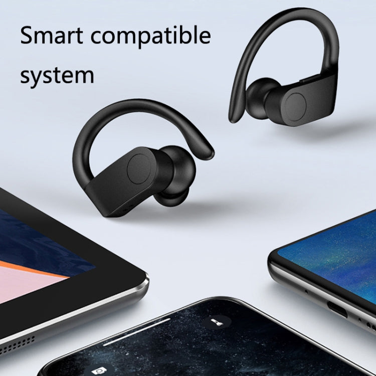 W-04 Earspiral Ear-Mounted TWS Wireless Bluetooth Sports Earphone Color: Black
