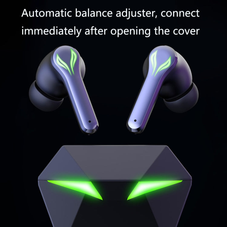 W-21 Sin demora TWS Wireless Bluetooth 5.1 Auricular de juego con luz de respiración (Negro)