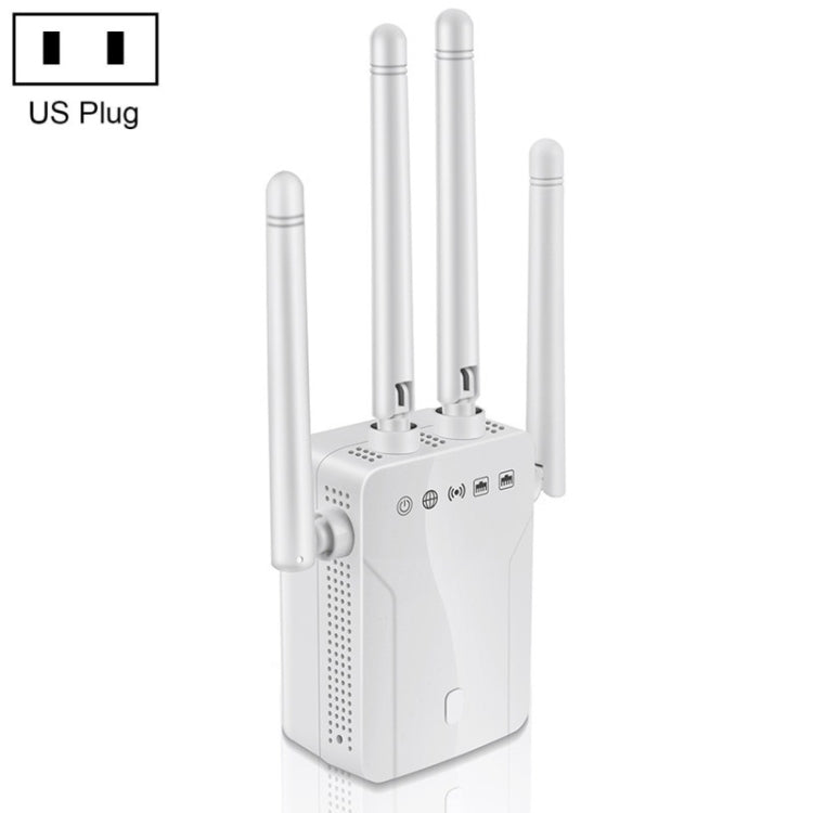 M-95B 300M Wireless Signal Expansion Amplifier Repeater Booster (White - US Plug)