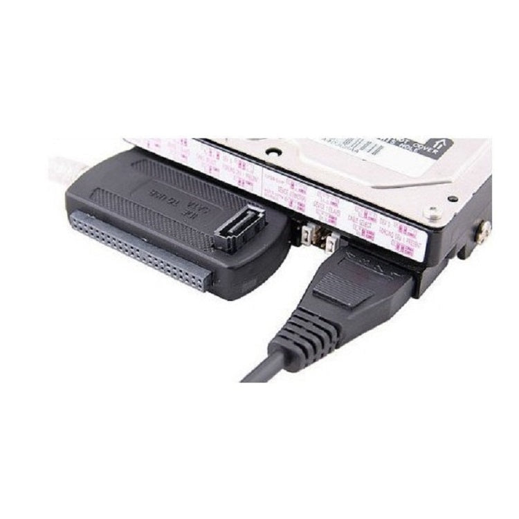 YP009 USB de tres Propósitos Para el Cable de Disco Duro de la unidad IDE / SATA con Fuente de Alimentación (Enchufe del Reino Unido)