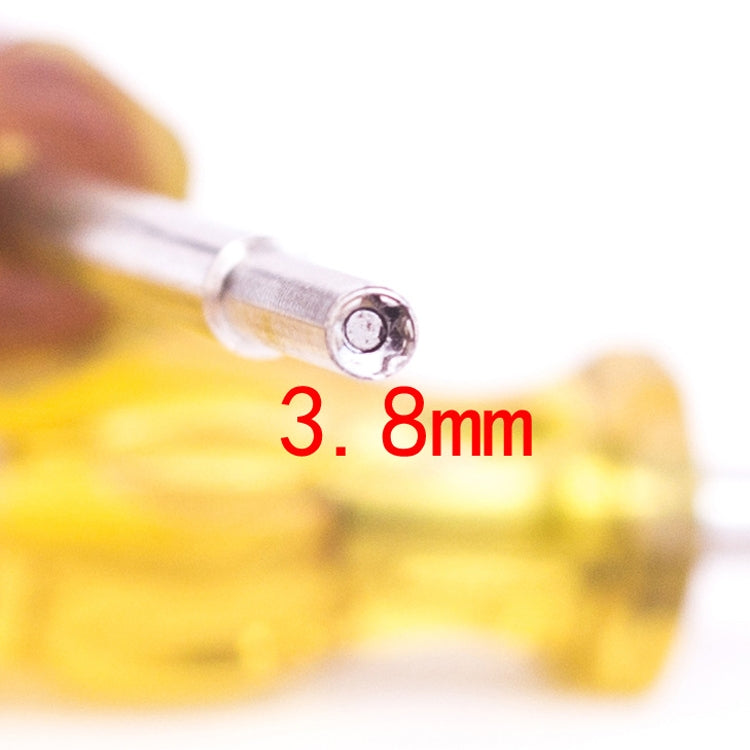 4 PCS Disassembly Post Screwdriver Applicable For Nintendo N64/SFC/GB/NES/NGC (Transparent Yellow 3.8mm)