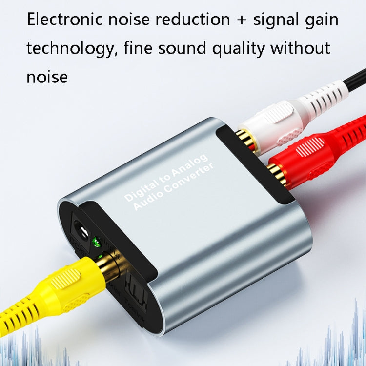 HW-25DA R/L Digital to Analog Audio Converter with 4.5mm Jack SPDIF Fiber Optic Audio Decoder + USB Cable