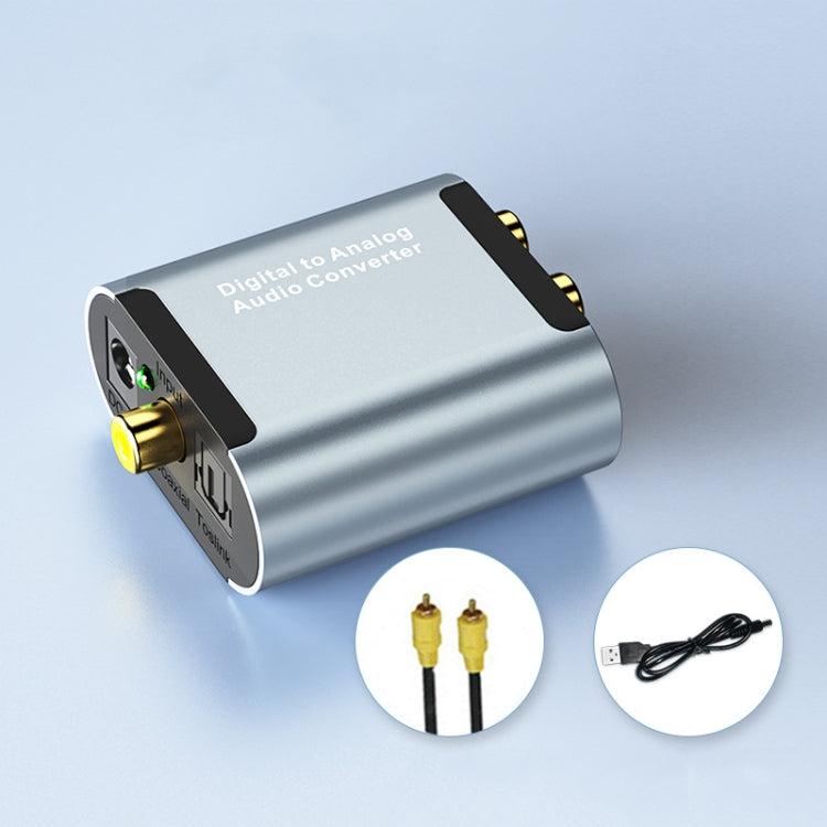 Convertidor de Audio Digital HW-25DA R / L con 4.5 mm Jack SPDIF Decoder de Audio con SPDIF + Cable USB
