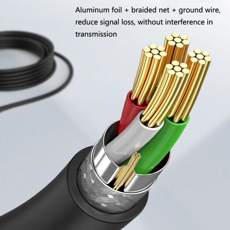 3 PCS JASOZ USB Impresión por Cable Núcleo de cobre sin oxígeno longitud del Cable: 0.5m