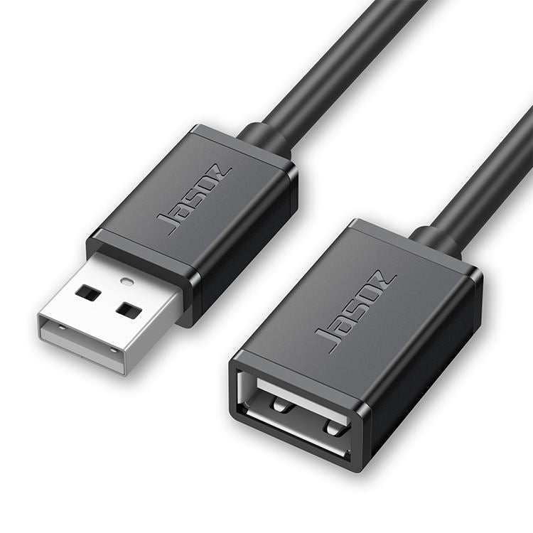 3 PCS JASOZ USB Male to Female Oxygen Free Copper Core Extension Cable Cord Color: Black 1m