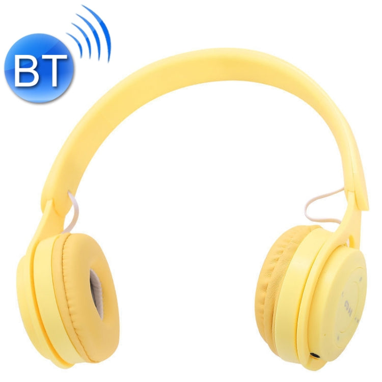 M6 Wireless Bluetooth Headphones Foldable Stereo Gaming Headset with Mic (Yellow)
