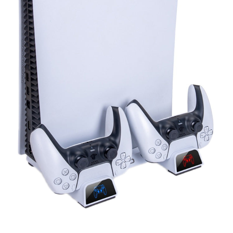 OIVOIV-P5241 Multi-fonction Cooling Host Fan Handle Charging Dock avec lumière LED Pour PS5 Couleur du produit: Blanc