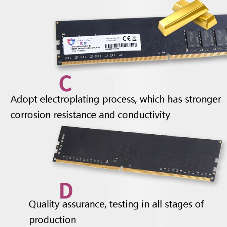 Jinghai DDR4 4G version basse pression 1.2v RAM de bureau (2400MHz)