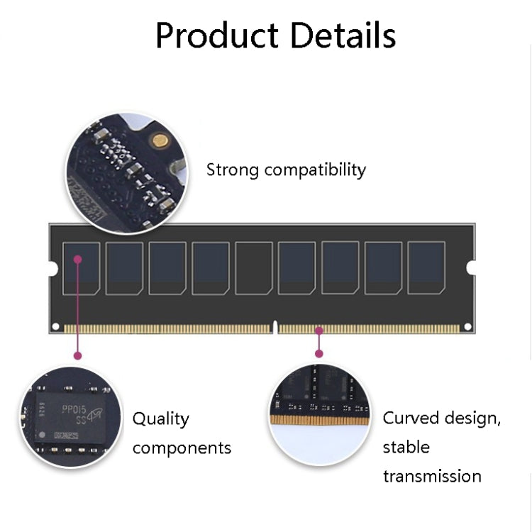 Jinghai DDR4 4G Versión de baja presión 1.2v RAM de escritorio (2133MHz)