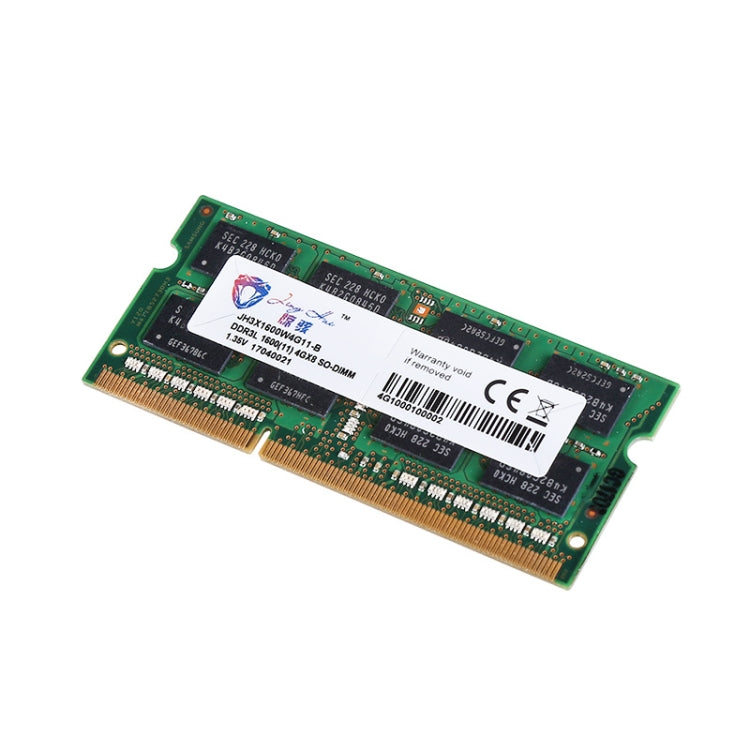 Jinghai 1600MHz DDR3L PC3L-12800S 1.35V Tira de memoria de bajo voltaje de bajo voltaje capacidad de memoria: 4GB