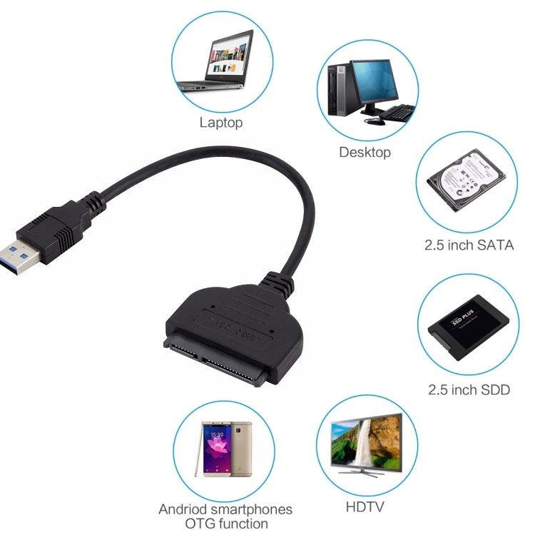 Transferencia de Disco Duro USB de 2.5 pulgadas a SATA Transferencia de Disco Duro SSD Play Cable de datos de la nube de pasajeros