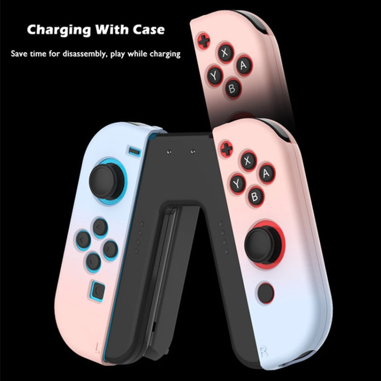 Poignée de charge rapide en forme de V pour Nintendo Switch Joycon (bleu vert)