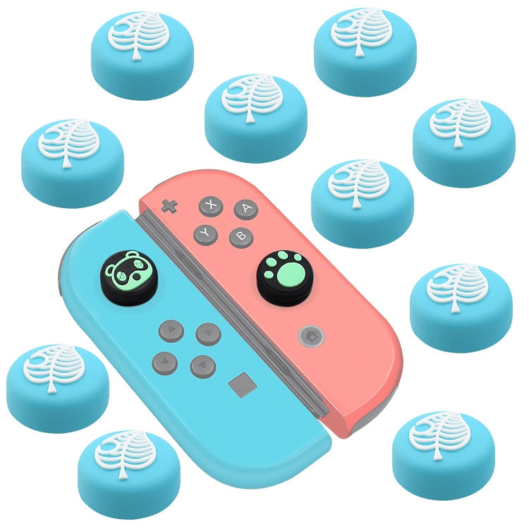 Tapa Protectora 3D del Botón de la Tapa de la Tapa del silicón del silicón de 10 PCS Para el interruptor de Nintendo / Lite Joycon (no 53)